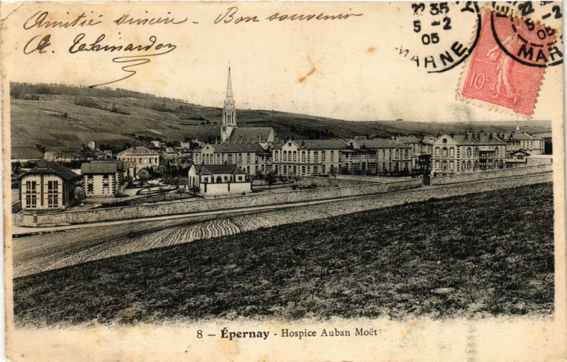 Carte postale ancienne Epernay - Hospice Auban Moet à Épernay