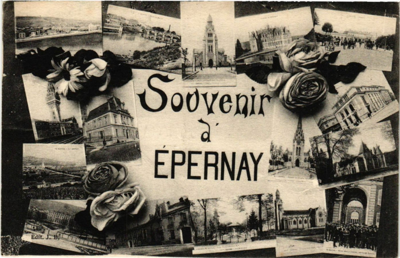 Carte postale ancienne Souvenir d'Epernay