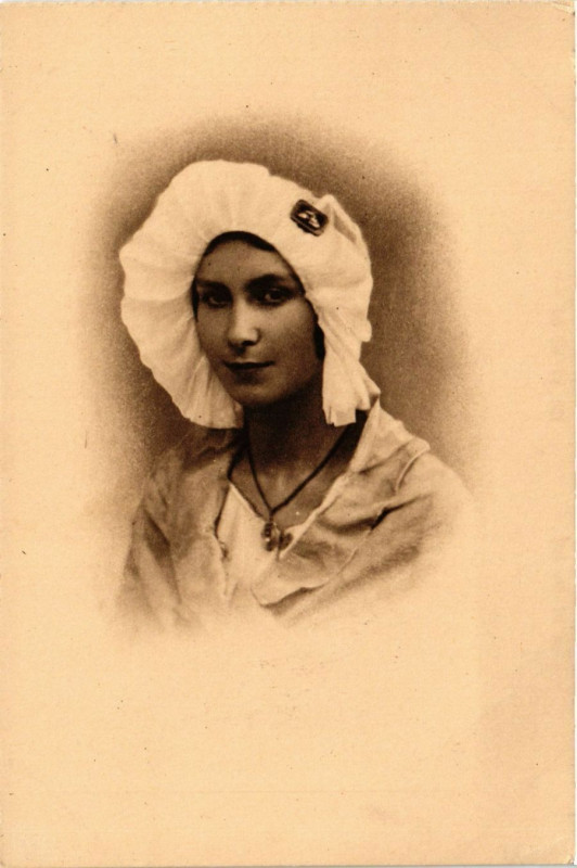 Carte postale ancienne Vieux Costumes Champenois - Bonnet de Sainte-Menehould à Sainte-Menehould