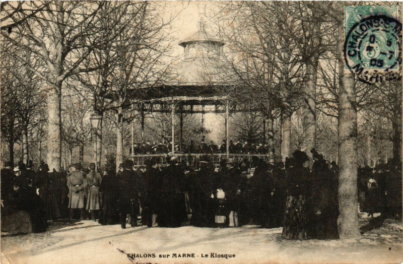 Carte postale ancienne Chalons-sur-Marne - Le Kiosque