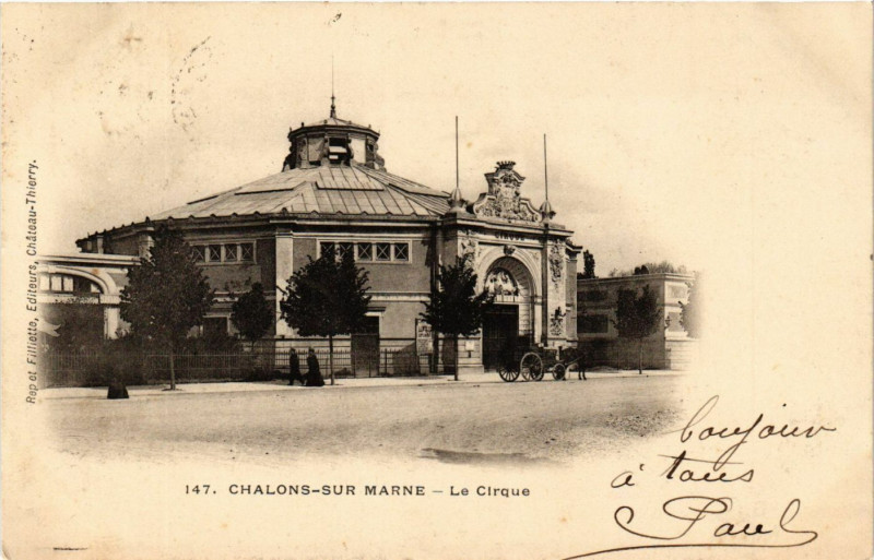 Carte postale ancienne Chalons-sur-Marne - Le Cirque