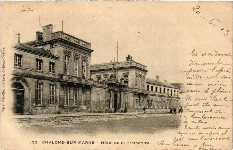 Carte postale ancienne Chalons-sur-Marne - Hotel de la Prefecture