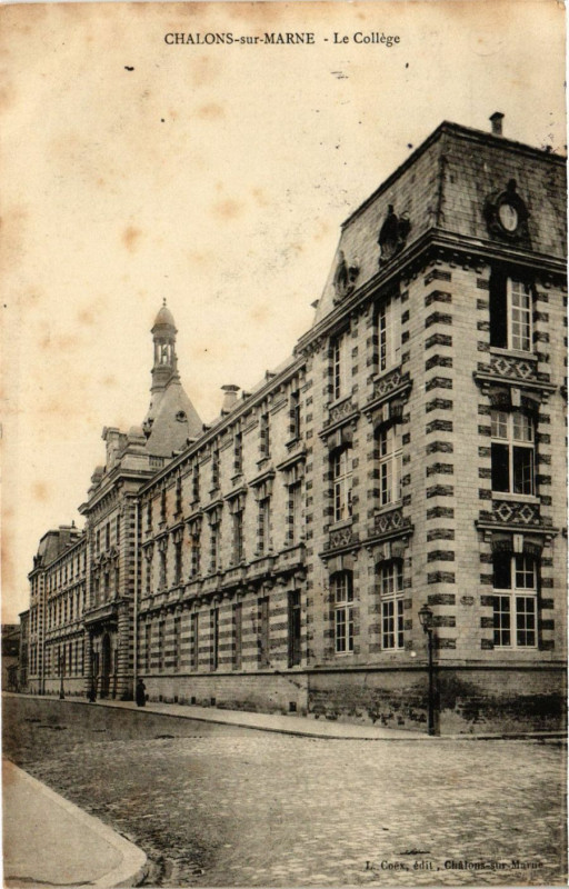 Carte postale ancienne Chalons-sur-Marne - Le College