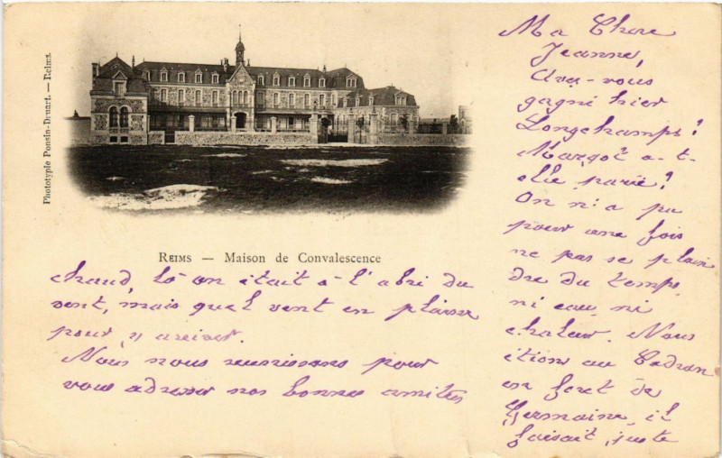 Carte postale ancienne Reims - Maison de Convalencence à Reims