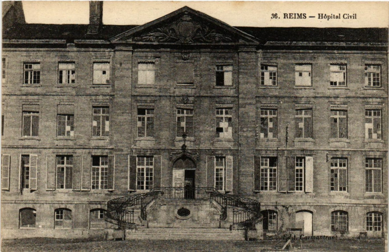 Carte postale ancienne Reims - Hopital Civil à Reims