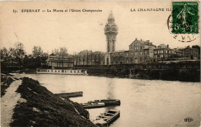 Carte postale ancienne Epernay - La Marne et l'Union Champenoise - La Champagne Illustrée à Épernay