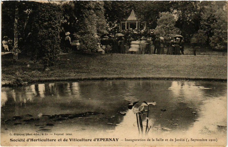 Carte postale ancienne Société d'Horticulture et de Viticulture d'Epernay - Inauguration