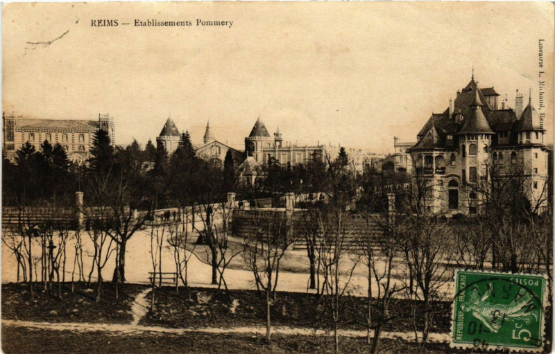 Carte postale ancienne Reims - Etabl. Pommery à Reims