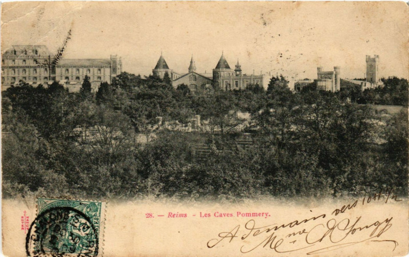 Carte postale ancienne Reims - Les Caves Pommery à Reims