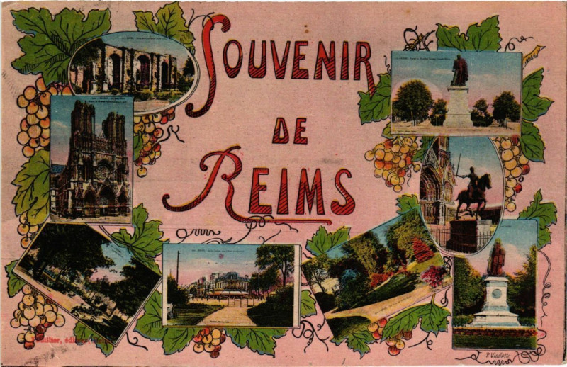Carte postale ancienne Souvenir de Reims à Reims