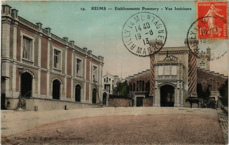 Carte postale ancienne Reims - Etabl. Pommery - Vue Intérieure à Reims