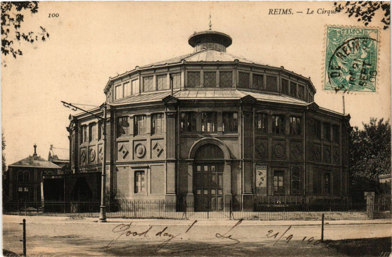 Carte postale ancienne Reims - Le Cirque à Reims
