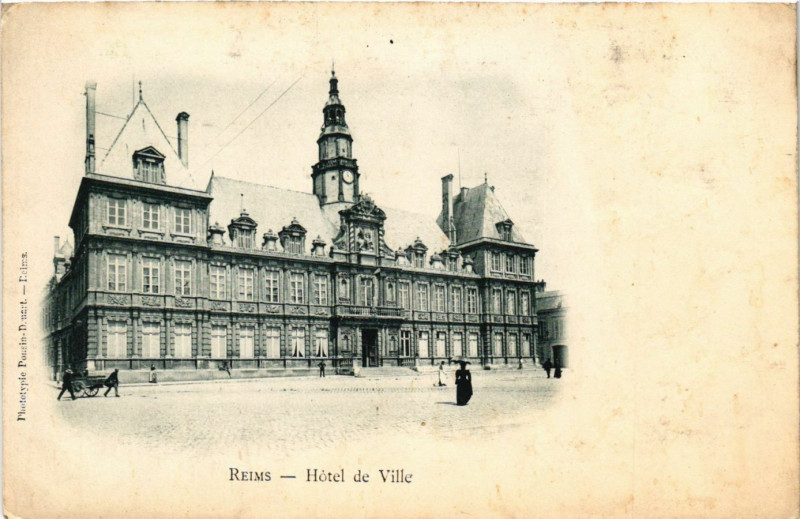 Carte postale ancienne Reims - Hotel de Ville à Reims