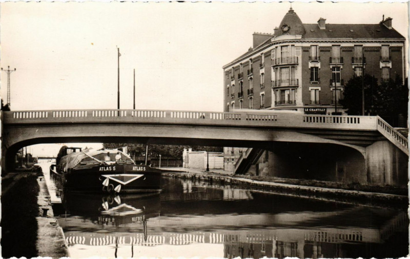 Carte postale ancienne Reims - Le Pont de Vesle à Reims