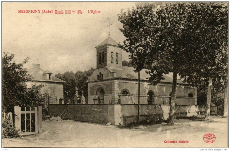 Carte postale ancienne Mesgrigny L'Eglise à Mesgrigny