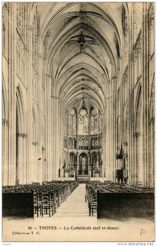 Carte postale ancienne Troyes La Cathédrale à Troyes