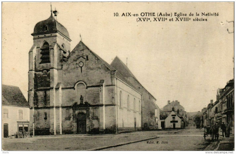 Carte postale ancienne Aix-en-Othe Eglise de la Nativité