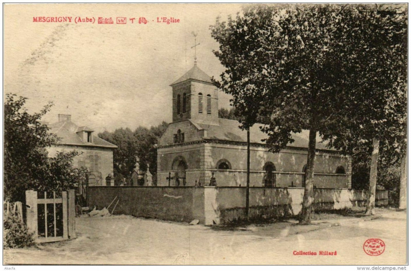 Carte postale ancienne Mesgrigny L'Eglise à Mesgrigny