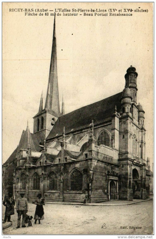 Carte postale ancienne Ricey-Bas L'Eglise Saint-Pierre es Liens