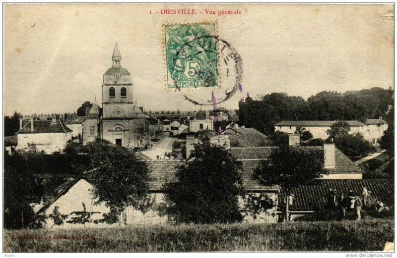 Carte postale ancienne Dienville Vue generale à Dienville