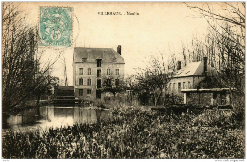 Carte postale ancienne Villemaur Moulin