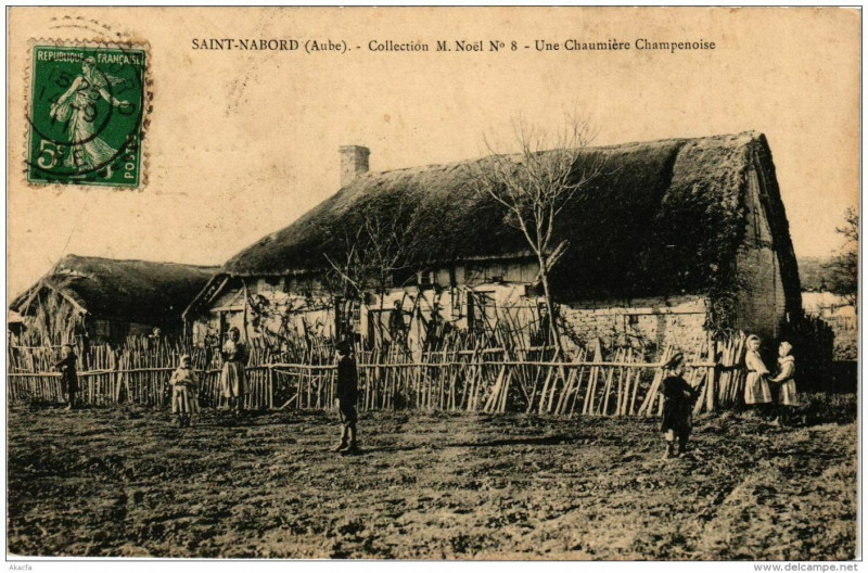 Carte postale ancienne Saint-Nabord Une Chaumiere Champenoise