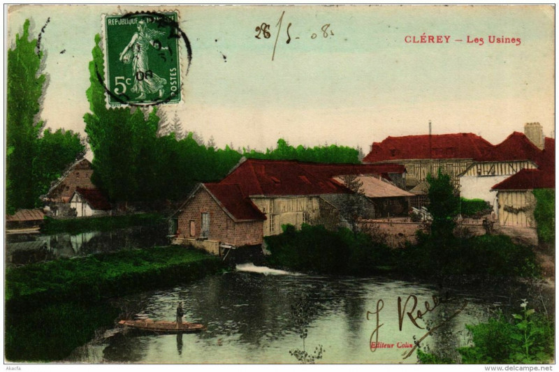 Carte postale ancienne Clerey Les Usines à Clérey