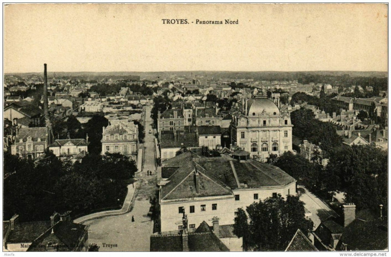 Carte postale ancienne Troyes Panorama Nord à Troyes