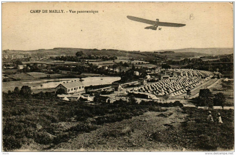 Carte postale ancienne Camp de Mailly Vue panoramique