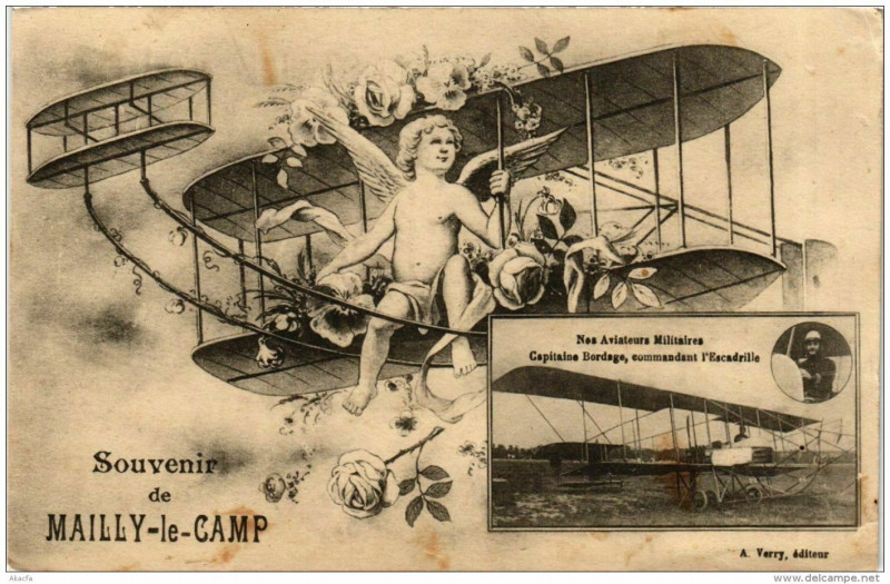 Carte postale ancienne Souvenir de Mailly le Camp à Mailly-le-Camp