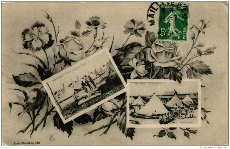 Carte postale ancienne Souvenir de Mailly le Camp à Mailly-le-Camp