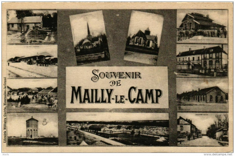 Carte postale ancienne Souvenir de Mailly le Camp à Mailly-le-Camp