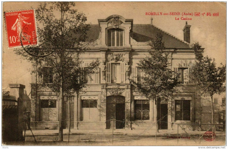 Carte postale ancienne Romilly-sur-Seine Le Casino à Romilly-sur-Seine