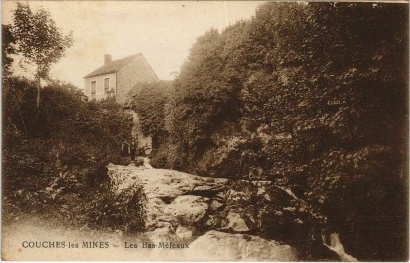 Carte postale ancienne Couches-les-Mines Les Bas-Meleaux à Couches