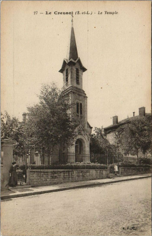 Carte postale ancienne Le Creusot Le Temple au Creusot