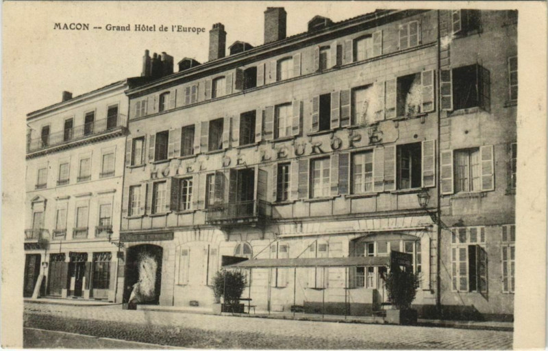 Carte postale ancienne Macon Grand Hotel de l'Europe