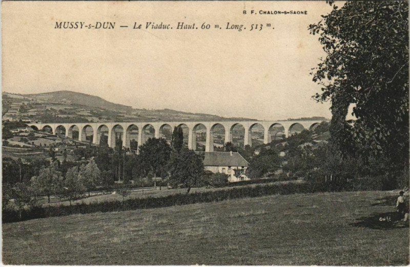 Carte postale ancienne Mussy-un-Dun Le Viaduc