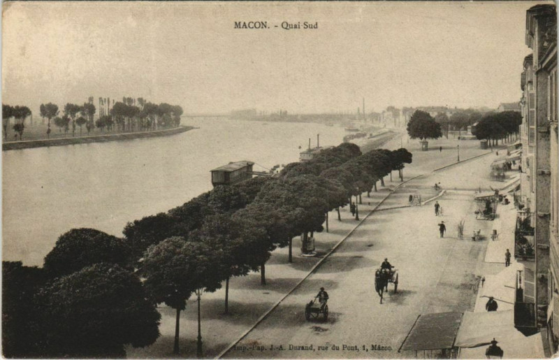 Carte postale ancienne Macon Quai Sud