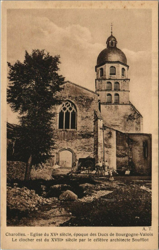 Carte postale ancienne Charolles Eglise à Charolles
