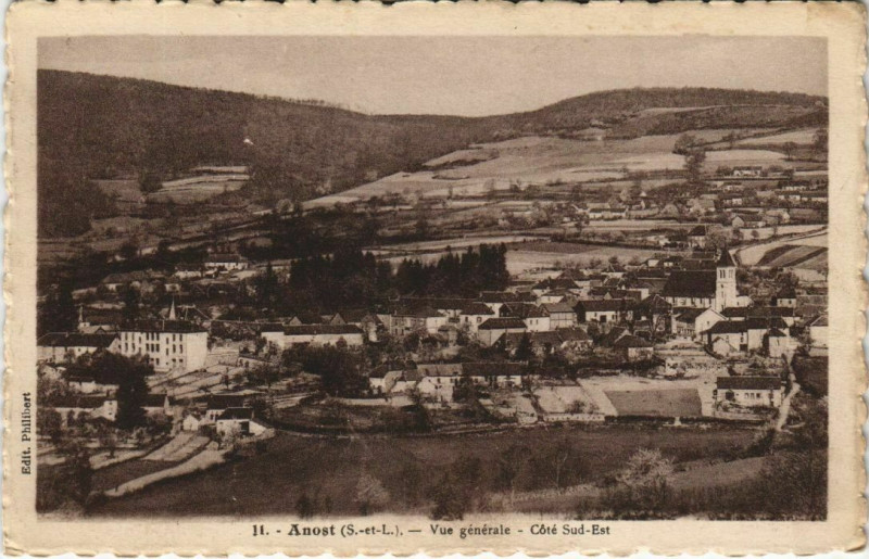 Carte postale ancienne Anost Vue Generale - Cote Sud-Est à Anost