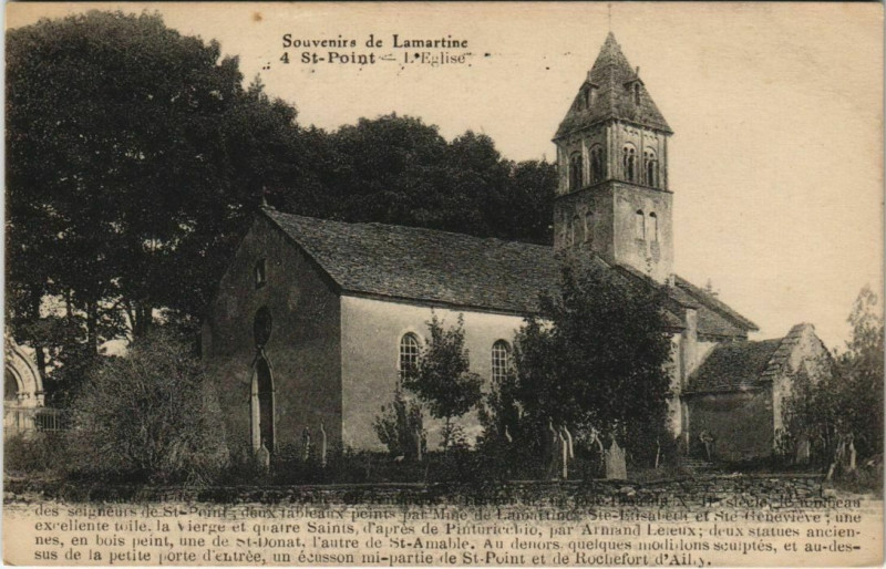Carte postale ancienne Saint-Point L'Eglise à Saint-Point