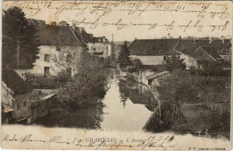 Carte postale ancienne Charolles L'Arconce à Charolles