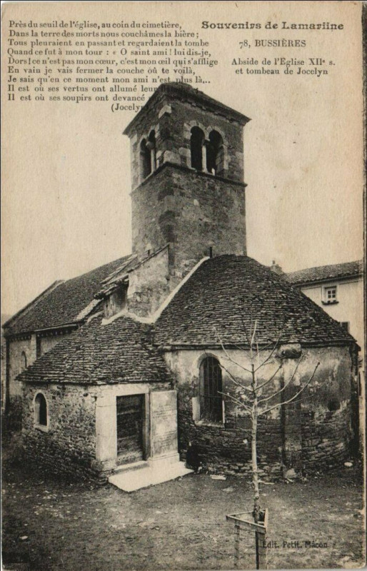 Carte postale ancienne Bussieres Abside de l'Eglise