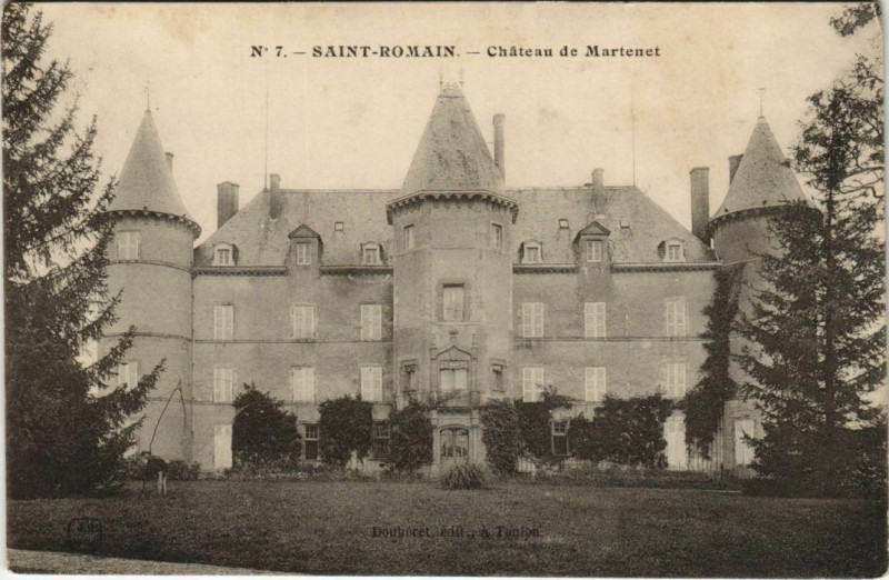 Carte postale ancienne Saint-Romain Chateau de Martenet
