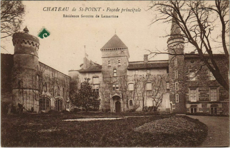 Carte postale ancienne Saint-Point Chateau - Facade Principale à Saint-Point