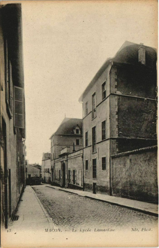 Carte postale ancienne Macon Le Lycee Lamartine