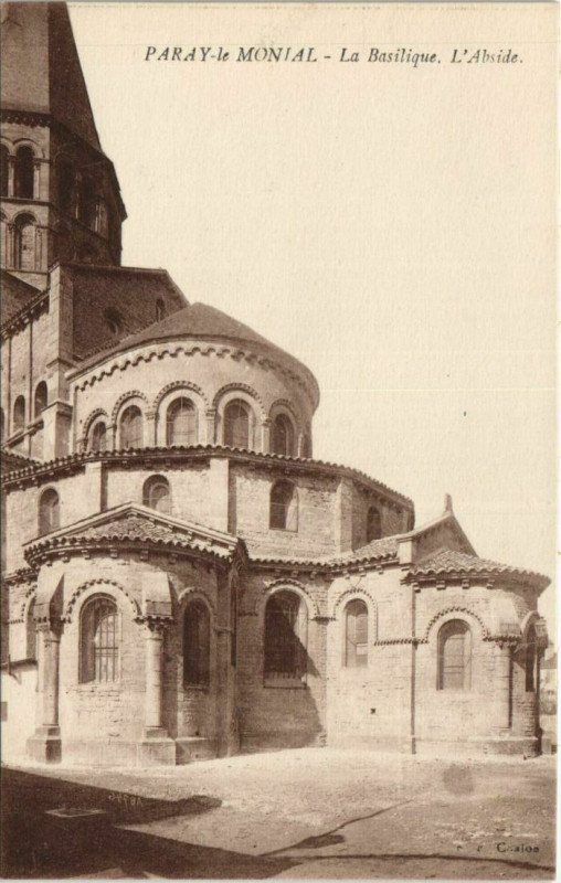 Carte postale ancienne Paray-le-Monial La Basilique - L'Abside à Paray-le-Monial