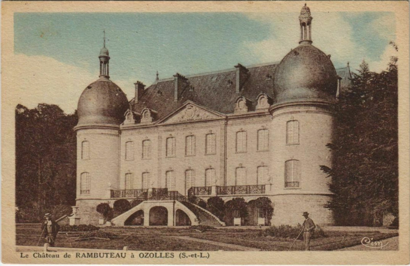 Carte postale ancienne Le Chateau de Rambuteau a Ozolles à Ozolles