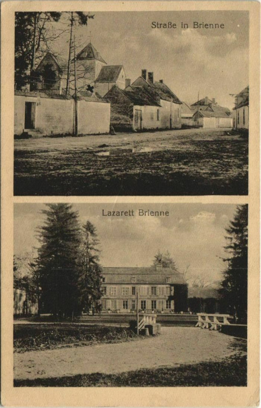 Carte postale ancienne Brienne Strasse un Brienne - Lazarett Brienne à Brienne