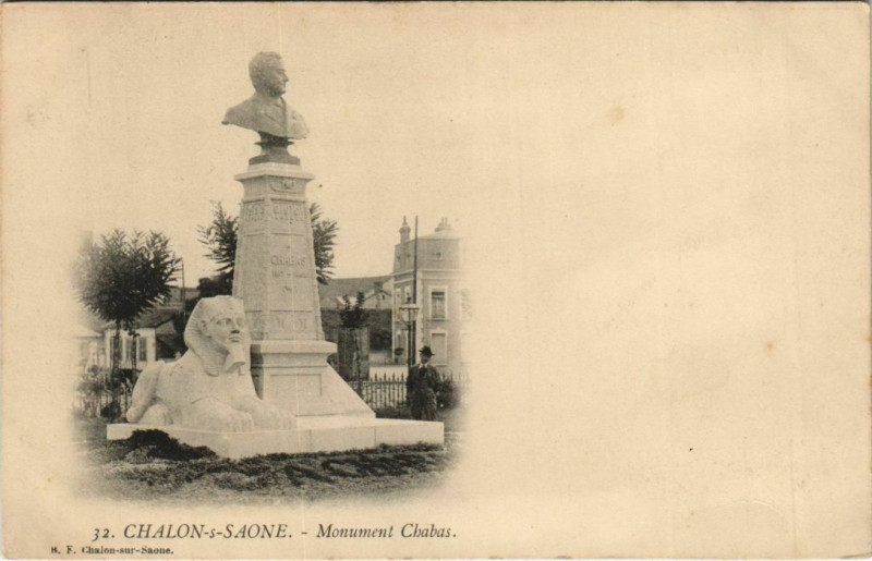 Carte postale ancienne Chalon-sur-Saone Monument Chabas